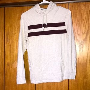 Old Navy white hoodie with two maroon stripes